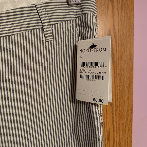 NWT Nordstrom navy and white striped pants - Picture 6 of 6